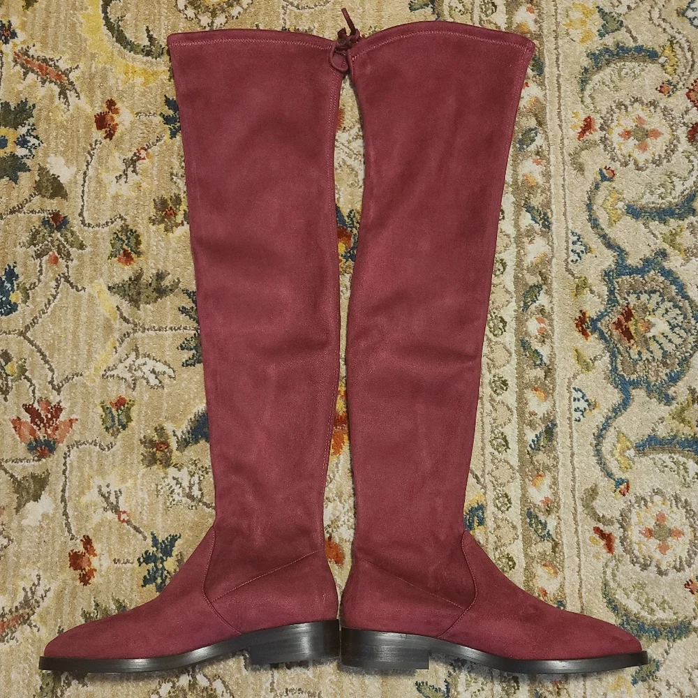 STUART WEITZMAN JOCEY SUEDE OVER-THE-KNEE FLAT BOOT